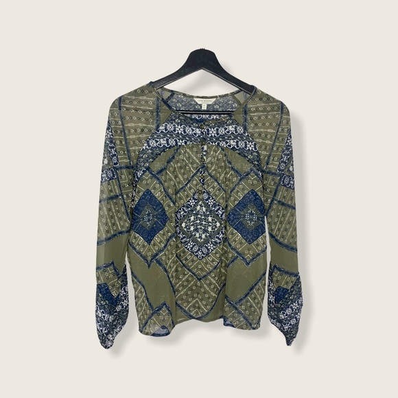 Lucky Brand Peasant Top - Picture 1 of 9